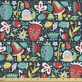 thumbnail image 1 of Summer Fabric by the Yard, Ornamental Fruits Blooming Flowers and Foliage Arrangement Warm Season Elements, Decorative Upholstery Fabric for Sofas and Home Accents, 3 Yards, Multicolor by Ambesonne, 1 of 4