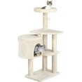 thumbnail image 1 of FDW BestPet Cat Tree 36 Inch Tall Scratching Toy Activity Centre Cat Tower Condo Multi-Level Furniture Scratching Posts for Indoor Cats, Beige, 1 of 8