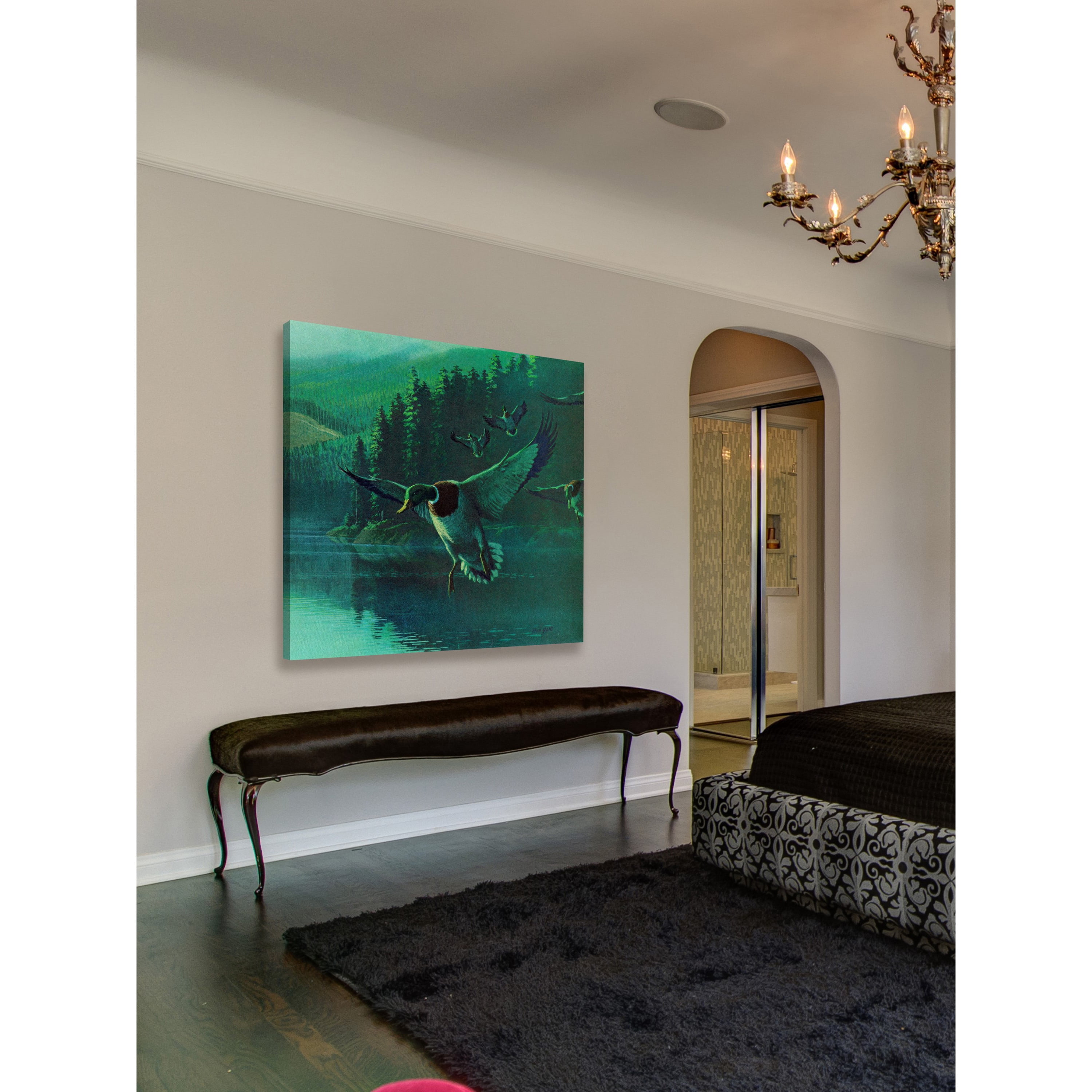 MARMONT HILL  - 'Mallard Duck' Painting Print on Wrapped Canvas - Multi-Color 32 x 32