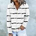 thumbnail image 4 of Usmixi 2025 Sweatshirt Coat for Women Winter Hooded Coat for Women Fashion Striped Print Zip up Drawstring Hoodies Tops Lightweight Casual Long Sleeve Fall Sweatshirt Outwear with Pocket Weekly, 4 of 6