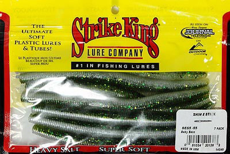 (2 pack) Strike King Shim-E-Stick Baby Bass Soft Stick Bait Lure