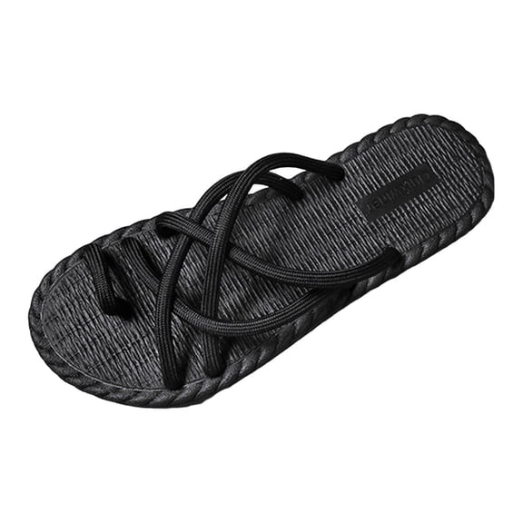 HNMKIU Mens Beach Sandals Comfortable Flip Flops Everyday Wear Casual Beach Thong Sandals with Flat Sole for Relaxing Spring Summer Style Shoes Men Black,7.5