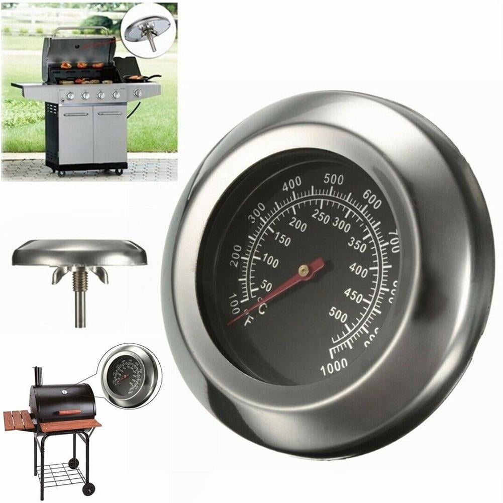 HOTBEST BBQ Thermometer Stainless Steel 500 ? 1000? Degree Roast Barbecue  Smoker Grill Temp Gauge Barbecue Charcoal Grill Smoker Temperature Gauge  Pit