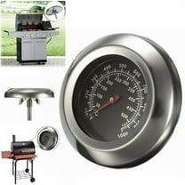 BBQ Thermometer, Outdoor Stainless Steel DIAL Display Kitchen Thermometer Roast Barbecue Smoker Grill Meat Thermometer Temp Gauge Dia 3"
