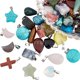 thumbnail image 1 of 50 colgantes de cuentas de piedra con herrajes de hierro, colgantes de piedras preciosas para la elaboración de collares, pulseras y joyería artesanal - Formas variadas, 1 of 6