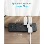 Anker Power Strip Surge Protector (2100J), 12 Outlets with 2 USB A and 1 USB C Port for Multiple Devices, 5ft Extension Cord, 20W Power Delivery Charging for Home, Office, Dorm Essential, TUV Listed