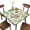 Boho Floral, variant on Spandex Stretch Tablecloth Palm Leaves and Parrots Vector Tropical Fit for Square Table 36"x36",Folding Table Covers for Indoor Outdoor Events Style27