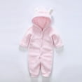 thumbnail image 3 of Aayomet Winter Jumpsuit For Baby Boy Baby Outfit First Hooded Romper One-Piece Jumpsuit for Toddler Boys Girls,Pink 6-9 Months, 3 of 4
