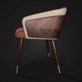 thumbnail image 2 of Modern Leisure Dining Chairs Simple Creative Ins Home Furniture Nordic Restaurant Solid Wood Chair Leather Art Backrest Stool My Lux Decor Round, 2 of 14