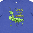 thumbnail image 4 of Inktastic Praying Mantis Clearly Up to Something Youth T-Shirt, 4 of 5
