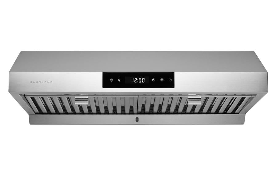 Chef Series 30 PS18 Under Cabinet Range Hood LED Lamps Pro Performance Touch Screen Contemporary Design 860 CFM Matt Black Dishwasher Safe Baffle Filters 3-Way Venting Hauslane