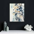 thumbnail image 4 of COMIO Abstract Botanical Canvas Wall Art Watercolor Botanical Prints Watercolor Leaves Art Prints Blue and White Leaves Picture Ink Blue Wall Art for Living Room Modern Botanical Prints, 4 of 4
