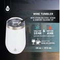 TAL Stainless Steel Wine Tumbler 16 fl oz, White
