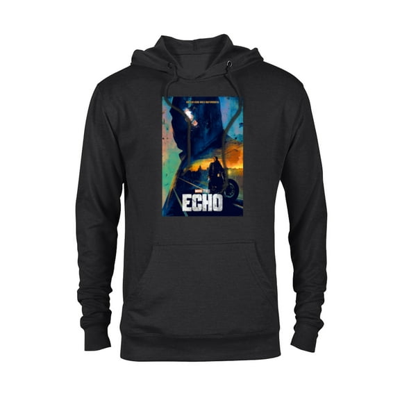 Marvel Studios Echo TV Series Maya Kingpin Logo & Poster Art - Pullover Hoodie for Adults - Customized-Black