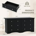 thumbnail image 2 of YESHOMY Black Dresser for Bedroom,6 Drawer Dressers, Storage Chest of Drawers for Hallway,Living Room, Entryway, 2 of 6