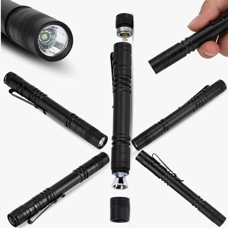 flintronic Mini Flashlight, 3.5 Penlight with Pocket Clip, Ultra Bright  Waterproof Pocket Light for Household, Workshop, Repair, Hiking, Powered by