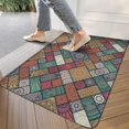 thumbnail image 3 of Boho Retro Brown Diamond Pattern (4) Welcome Doormat for Indoor/Outdoor Entrance Boho Retro Brown Diamond Pattern (4) Decoration Door Mat Kitchen Door Mat Bedroom Doormat 17x30 Inch, 3 of 6