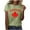Army Green, variant on Ichuanyi Womens Cute Graphic Printed Tee Shirts Vintage Short Sleeve Cotton Shirts Tops