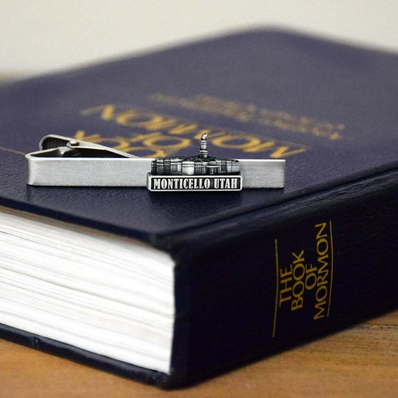 Monticello Utah Antique Silver Temple Tieclip by Ringmasters