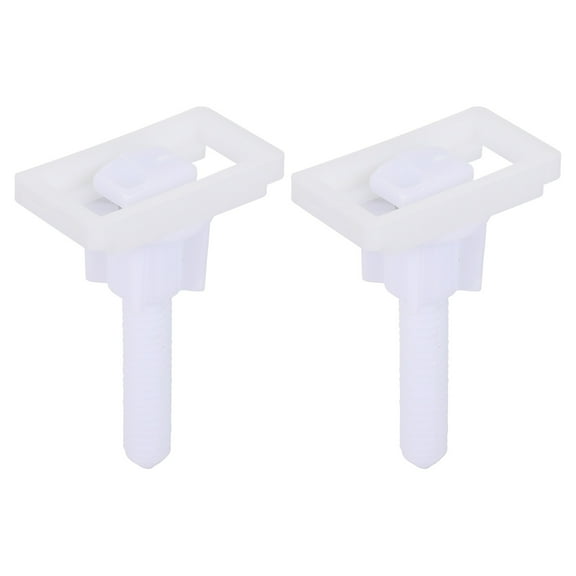 FELTECHELECTR 2 Sets Toilet Seat Hinge Bolts Screws in White ABS for Homeowners