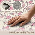 thumbnail image 6 of ODIKA Pink Motif Distressed Vintage Damask Trellis Samll Throw Variegated for Playroom, Bedroom, Reading Nook, Pet Friendly & Kids Safe Play, 6 of 7