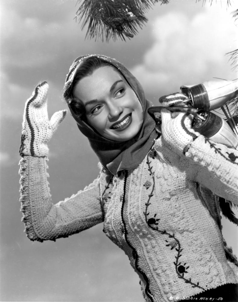 Gloria Henry on Knitted Long Sleeve Portrait Photo Print (24 x 30