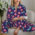thumbnail image 6 of Pajamas for Women Sets, Cool Mirror Cherries Lounge Sets Long Sleeve Button Down Night Shirts Sleepwear Pjs, 6 of 6