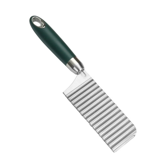 Hearth & Gear Crinkle Fry Cutter Durable Wavy Non Handle Crinkle Cutter | Purpose Crinkle Slicer For Potatos Handheld Wavy Fry For Potato 1pc Vegetable Peeler with Container Adaptive Tabletop String
