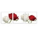 thumbnail image 1 of 3 de Rosas Blancos Rojos, Material de Adecuado para Salar de Dormitorio BLESIY Arte de la pared de la impresión de la lona, 1 of 8