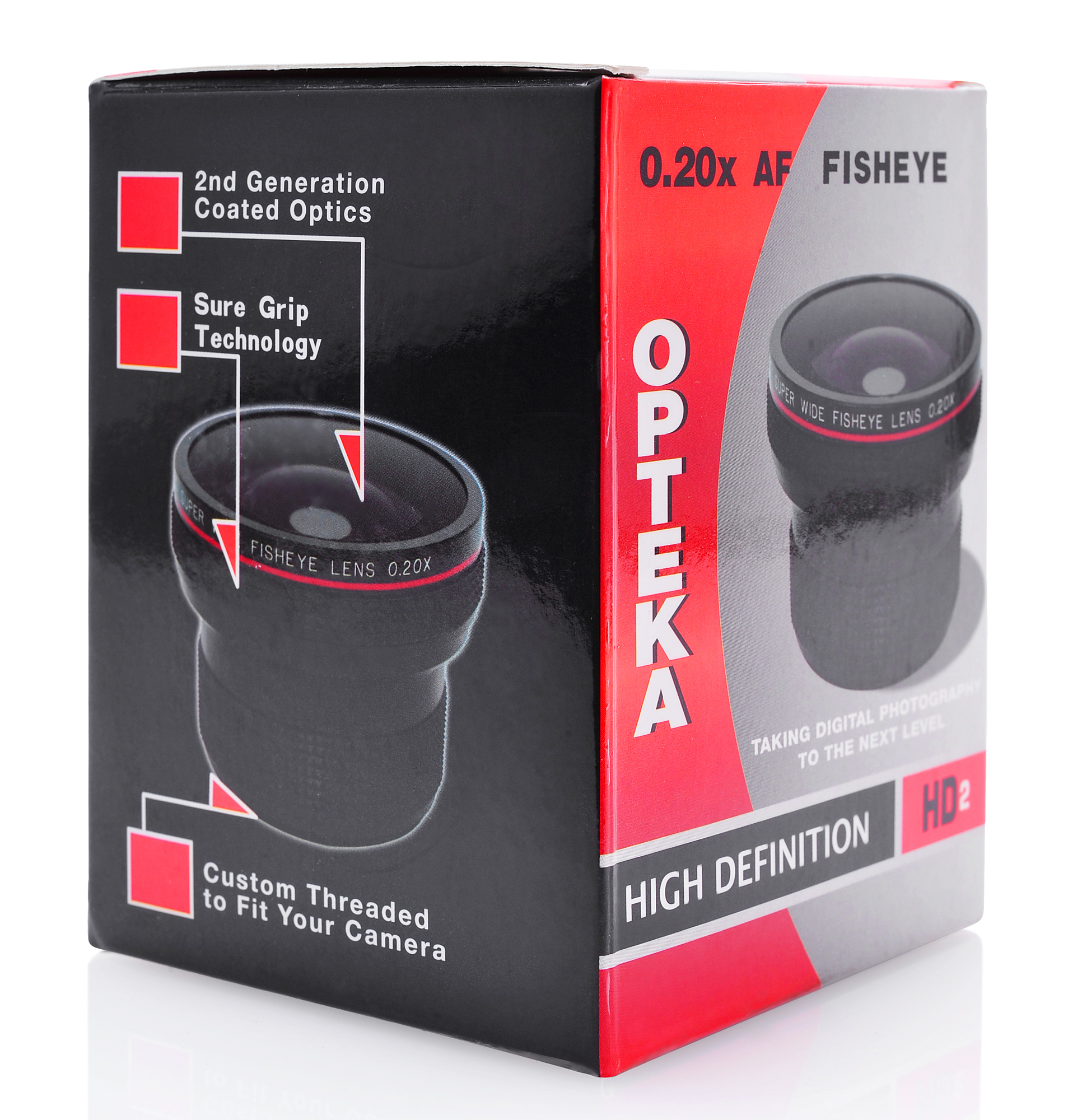 Opteka 0.20X Super AF Wide Angle Fisheye Lens with Microfiber