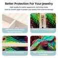 thumbnail image 3 of Chameleon Travel Portable Square Jewelry Box Earring Necklace Bracelet Holder Organizer Display Case Stand Decorative Box Storage Box, 3 of 6