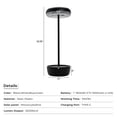 thumbnail image 5 of GRANDPATIO Outdoor Solar Steel Table Lamp with Type C Charging and Multi-Mode Lighting, Black, 5 of 6