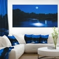 thumbnail image 1 of River at Night with Fog - Landscape Canvas Art Print, 1 of 4