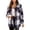 Multicolor GZ680, variant on Flannel Cropped Jacket Wool Blend Shacket Plaid Button Down Shirt Fall Winter Fashion Long Sleeve Coat with Pockets