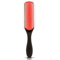 thumbnail image 2 of 9-Row Professional Styling Hair Brush For Natural, Thick, Curly Hair | Classic Nylon Bristle Detangler, Great For Creating Ringlets By Alpree (Red), 2 of 3