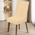 thumbnail image 1 of Feltree Solid Color Brushed High Elastic Chair Cover - Soft, Waterproof & Dirt-Resistant Slipcover for Dining Chairs, Universal Fit 16-24 Inch, Machine Washable, 1 of 8