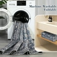 thumbnail image 6 of Hasoo Washable Rug 10' x 13' Rugs for Living Room Vintage Floral Farmhouse Indoor Non Slip Large Carpet for Bedroom, Blue, 6 of 6