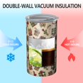 thumbnail image 2 of 20oz Coffee Tumblers Beige Christmas Gift Pattern Stainless Steel Vacuum Insulated Travel Tumbler Coffee Cups Mug with Lid and Straw with Cleaning Brush for Cold & Hot Drinks, 2 of 5