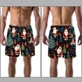 thumbnail image 3 of luoweisi Men's Beach Shorts Quick Dry Swim Trunks with Mesh Lining Merry Chrismas S, 3 of 5