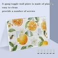 thumbnail image 3 of Yayeee Toggle Light Switch Wall Plate 3-Gang 6.37"x4.48" Decorative Outlet Cover, Orange Bees, 3 of 7