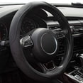 thumbnail image 1 of Xizopucy Funda Para Volante De Coche De 14,5 A 15 Pulgadas, Color Negro, Universal, De Microfibra, De Piel, Transpirable, Antideslizante, Inodoro, Accesorios Para Volantes Para Hombres Y Mujeres, 1 of 5