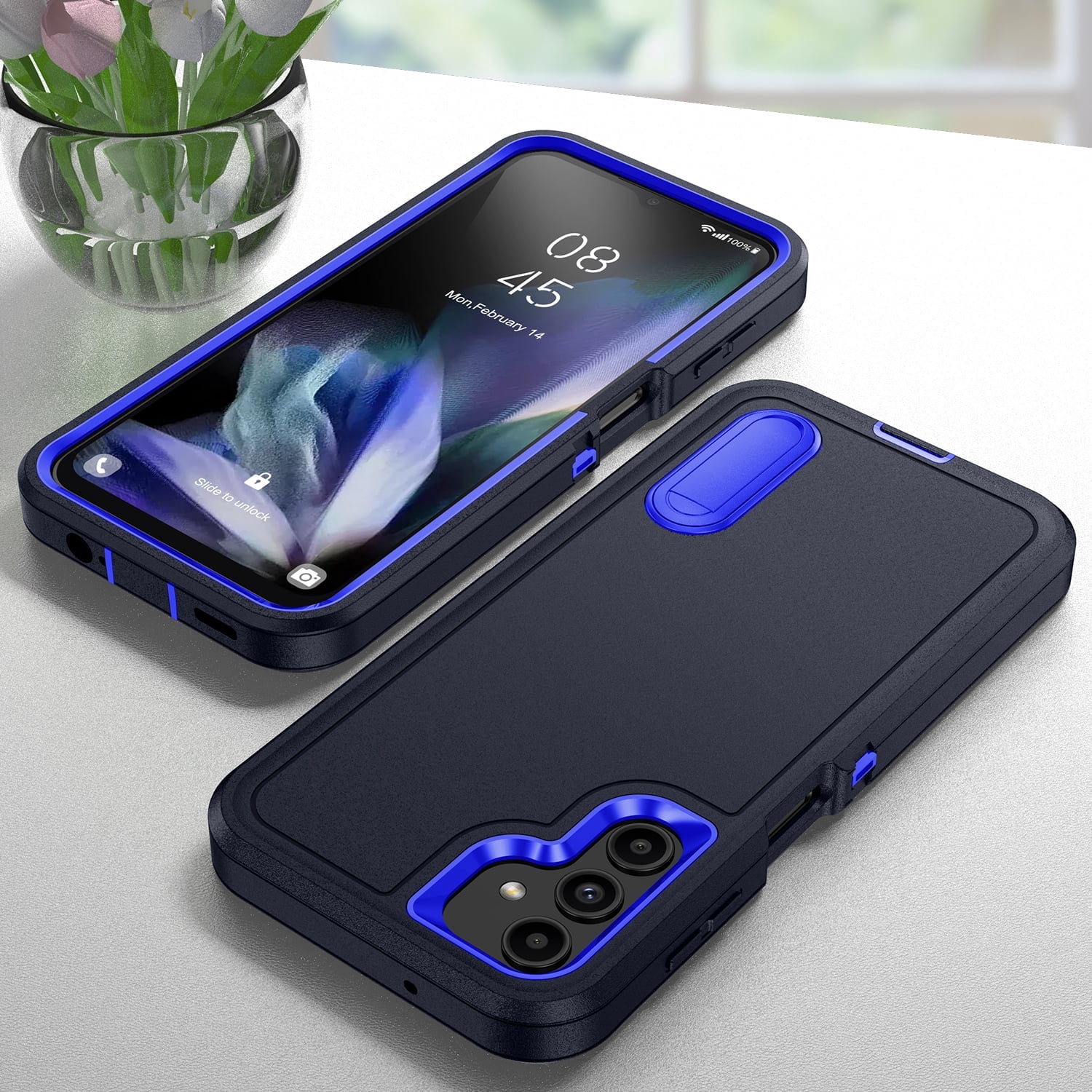 New Case for Samsung Galaxy A54 5G 6.4 inch,Heavy Duty 3 Layer Military Protection with Hidden Kickstand Shock Resistant Armor Hybrid Bumper Rugged Rubber Phone Cover,7 Color