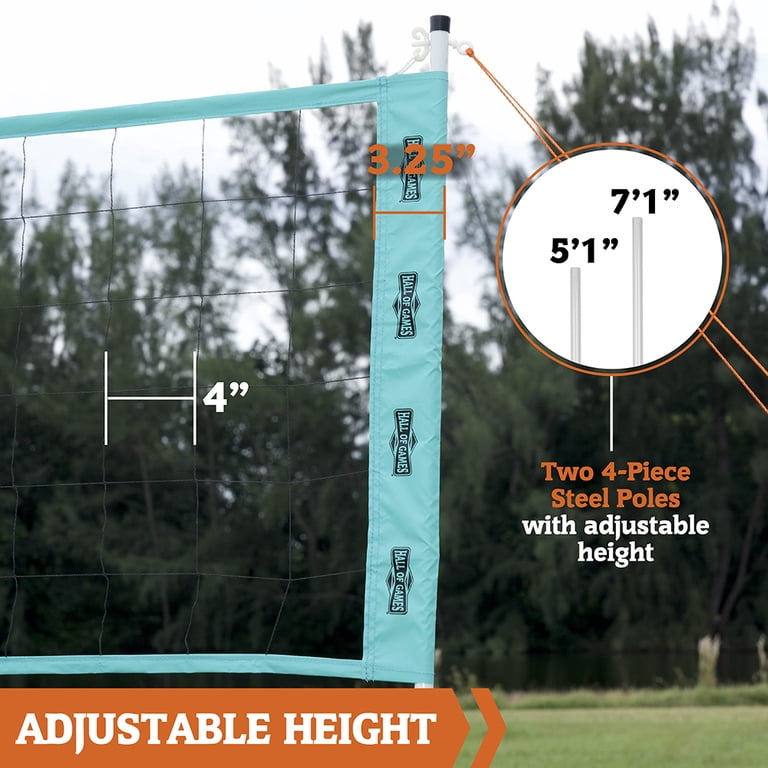 Hall of Games 20 ft Volleyball Set with Steel Poles and Ball photo 3