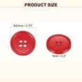 thumbnail image 2 of Uxcell 10pcs Sewing Button 20mm 4 Holes Resin Round Crafting Buttons, Deep Red, 2 of 6