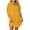 Yellow-02, variant on perfectbot Women's Half Sleeve Party Dresses Casual Loose V-Neck Knee-Length Dress 2025 Trendy Clothes