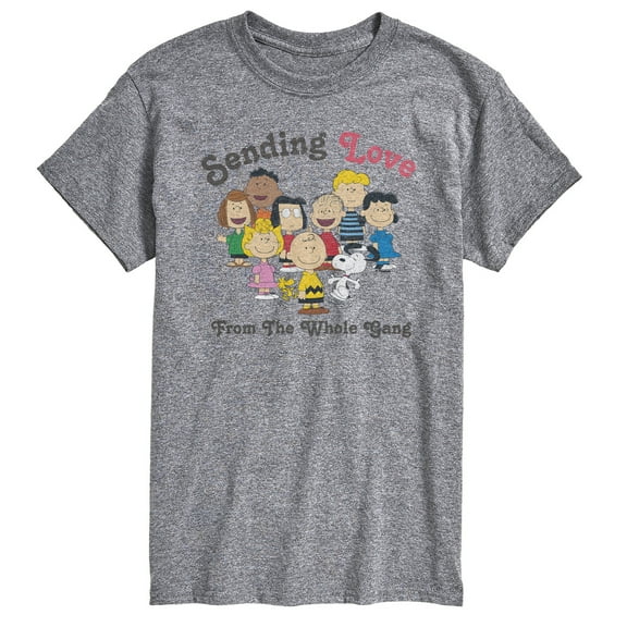 Peanuts - Gang Sends Love - Men's Short Sleeve Graphic T-Shirt