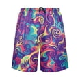 thumbnail image 2 of joogoo Mens Swim Trunks Graffiti Beach Shorts Drawstring Elastic Waist Swimwear Bathing Suits XXL, 2 of 7