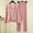 Pink, variant on Dianli Gifts 3PC Women Round Neck Long Sleeve Pajama Set Includes Top Pants And Inner Layer Loose Comfortable Home Sleepwear Breathable Soft Relaxed Fit Easy Care Nightwear