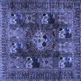thumbnail image 1 of Ahgly Company Machine Washable Indoor Square Persian Blue Traditional Area Rugs, 4' Square, 1 of 4