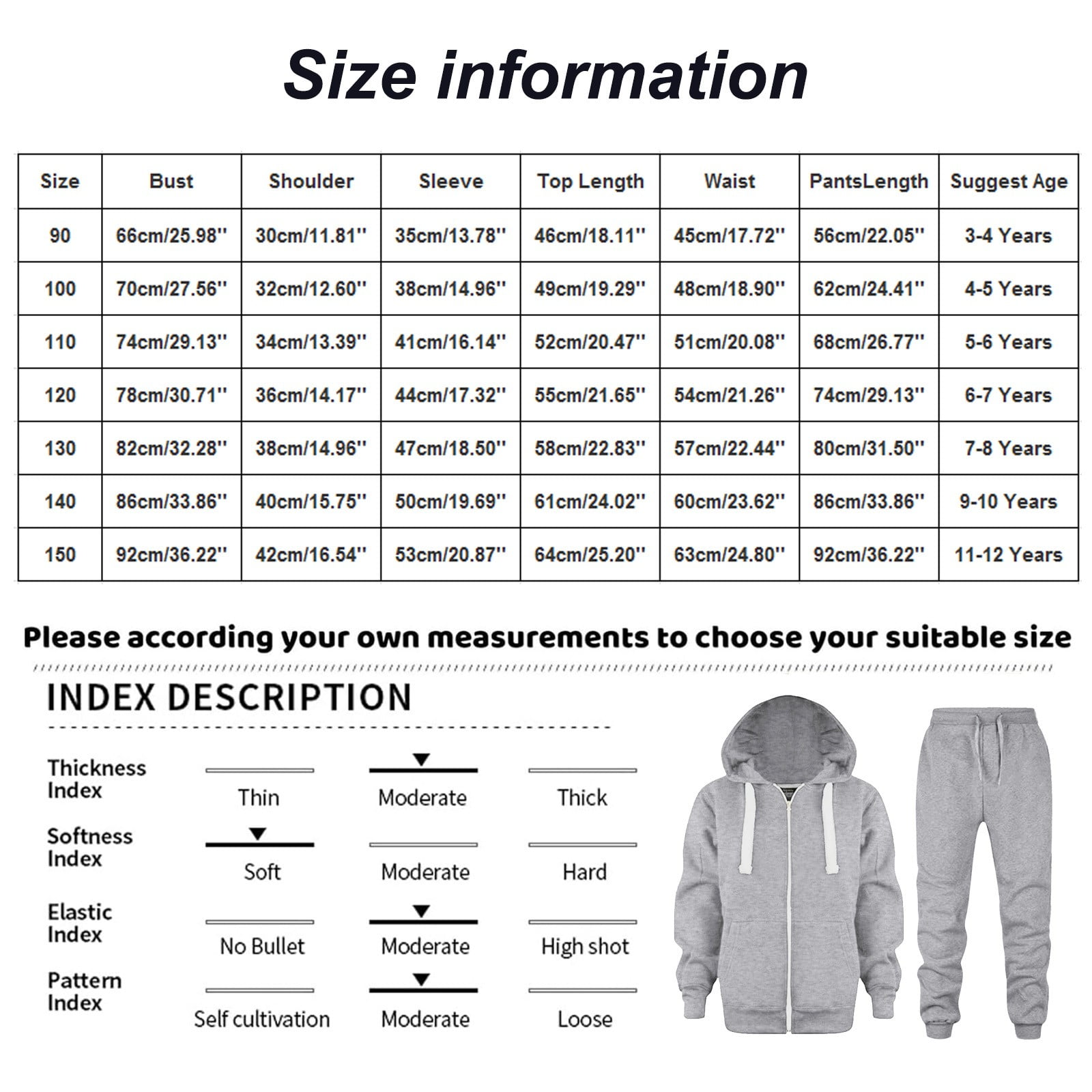 AJIWYH Kids Zip Up Hoodie Set, Girls Boys 2 Piece Tracksuit Athletic Casual Jacket Hooded Sweatsuits & Jogger Sweatpant Clothing Set Blue,3-4 Years